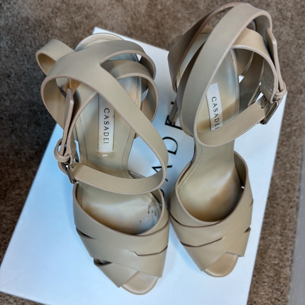 Casadei Flora Florence Skin Platform Heels - Picture 2 of 9